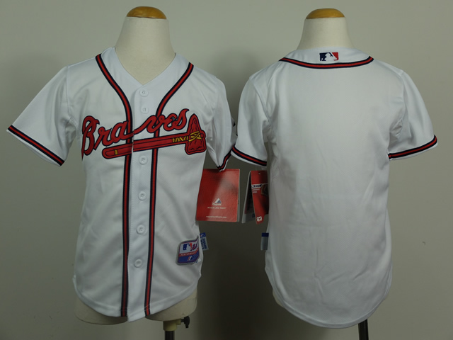 Youth Atlanta Braves Blank White MLB Jerseys